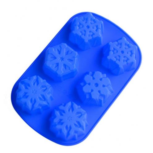 SC-012 Silicone Cake Mold/6 Even Snowflakes Silicone Cake Mold