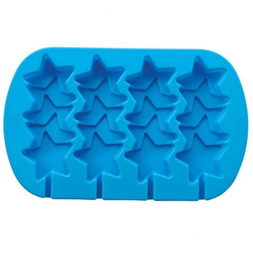 SC-017 Silicone Cake Mold/Wilton 4-Cavity Stacked Stars Silicone Mold